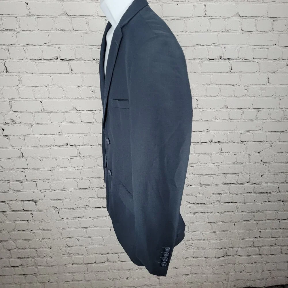 Figlio Lontano Navy 2 Button Single Vented Notch Blazer Sport Coat Size 40R